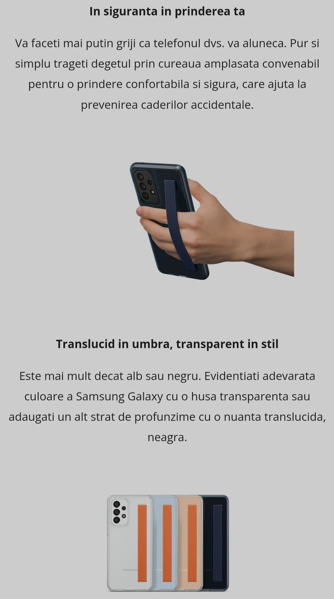 Husa hibrid originala Samsung Slim Strap Cover Galaxy A33 5G A336