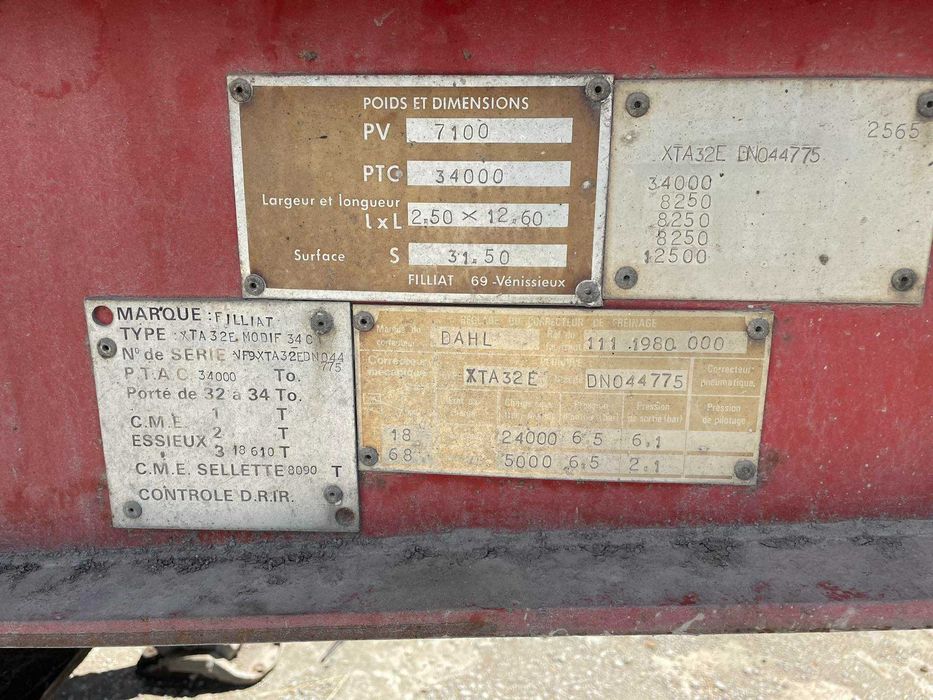 полуремарке цистерна самосвал filliat xrt 32 филиат хрт 32 е