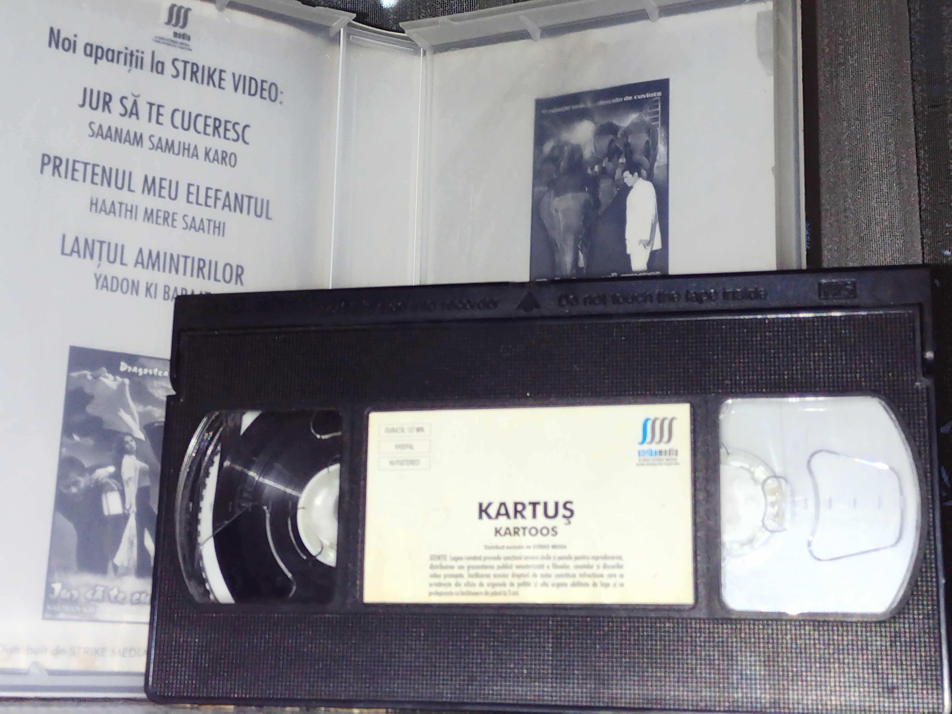 Rar Caseta video VHS originala RO cu timbru Film indian KARTUȘ/KARTOOS