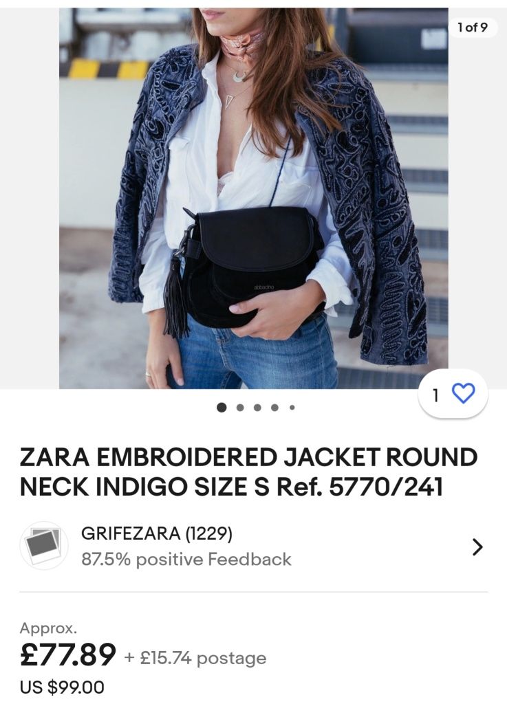 Jacheta/sacou Zara xs premium