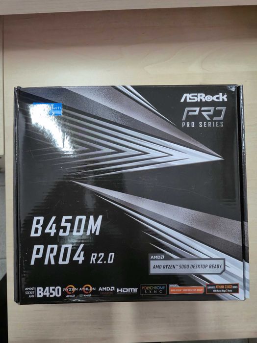 Дънна платка ASRock B450M Pro4 R2.0 и Процесор AMD Ryzen 5 1600X