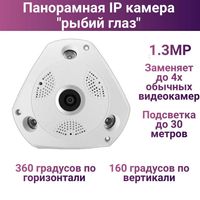 Панорамная IP камера "рыбий глаз" с углом обзора 360 градус, AK-360VIP