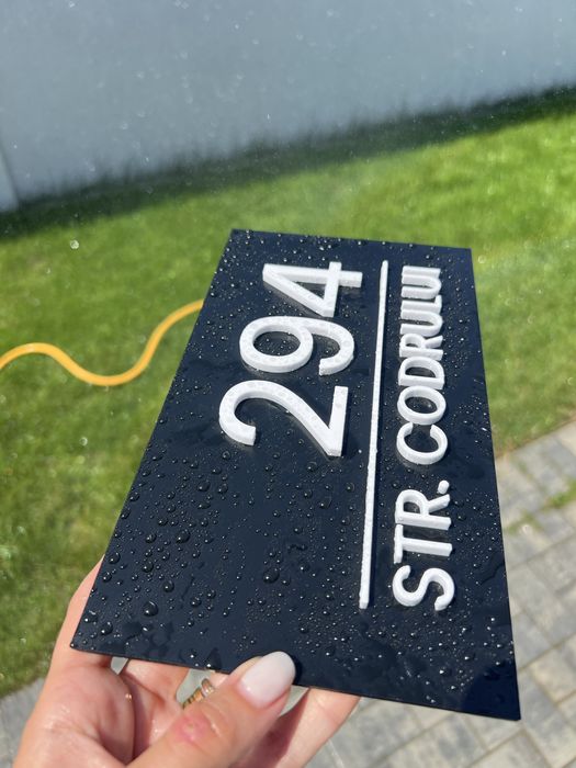 Număr de casă personalizat – realizat la imprimantă 3D