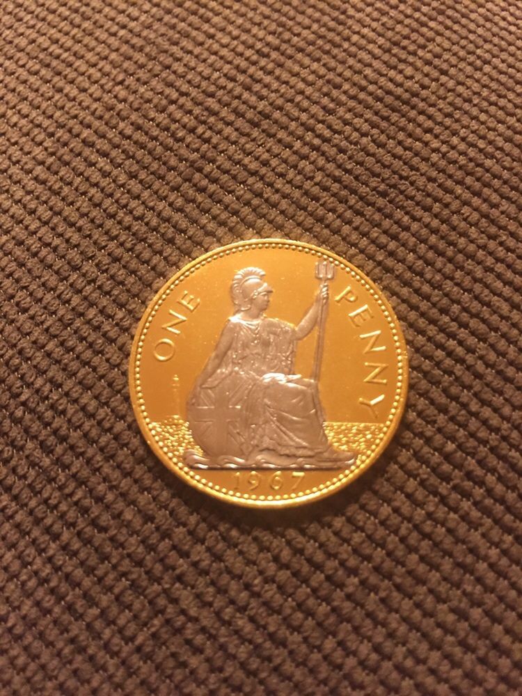 One Penny 1967 gold edition