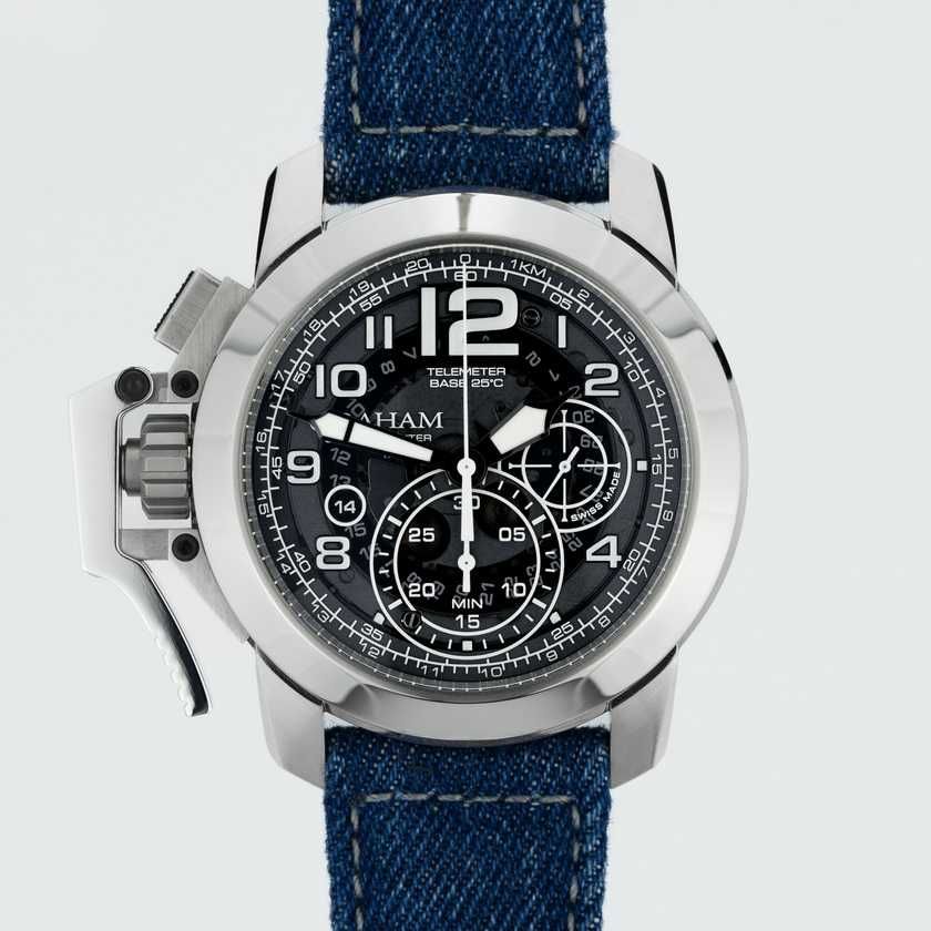 Graham Blue Chronofighter Steel Target 47mm 2CCAC.U04A.T33S