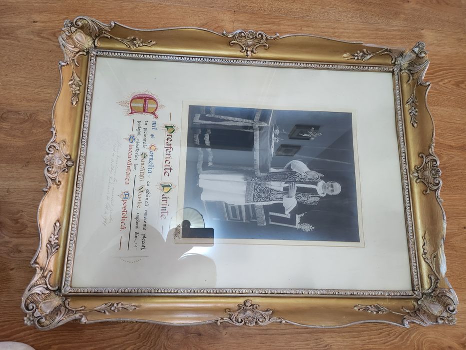 Tablou papa pius Xll din 1939 semnat