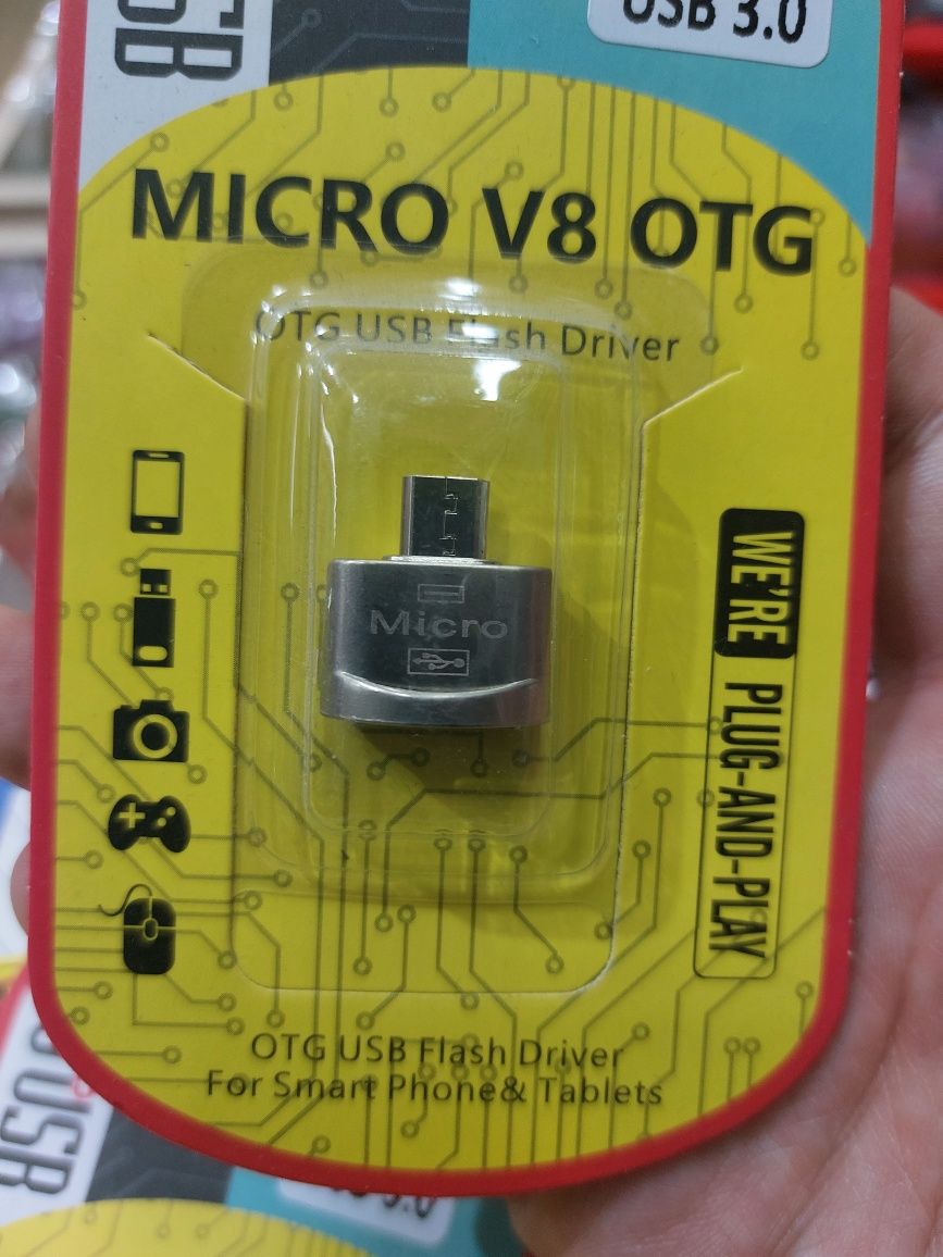 OTG переходник V8 USB 3.0 на micro USB (Оптом В Розницу)