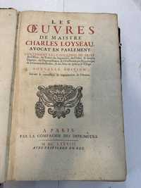 1673 Carte foarte Veche: Les Oubres de Maistre