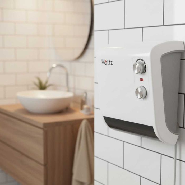 Отоплителна печка за баня Voltz – 2000W, вентилатор, водоустойчива