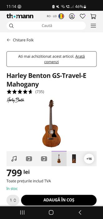 Harley Benton GS-Travel-E Mahogany