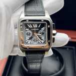 Cartier santos 100 chrono сребро
