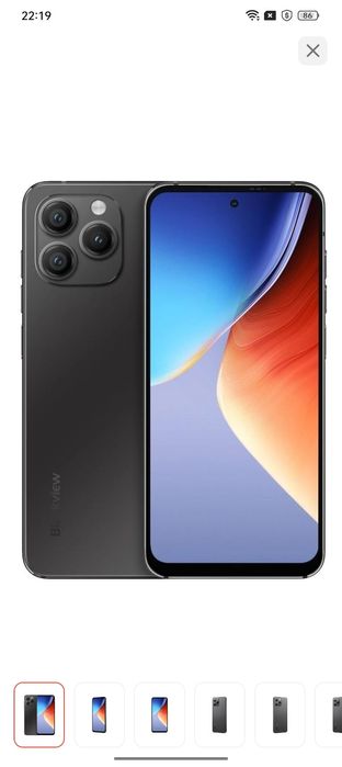 Смартфон Blackview A96 12 ГБ/256 ГБ черный ,документ коробка зарядкасы