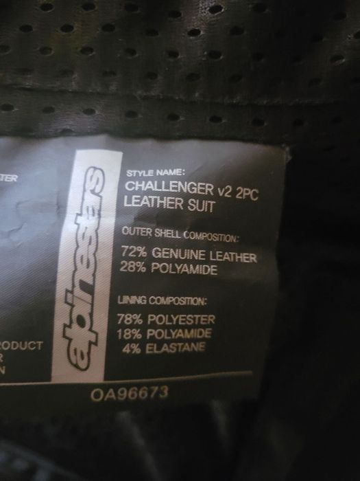 Alpinestars Challenger V2 кожен екип от две части