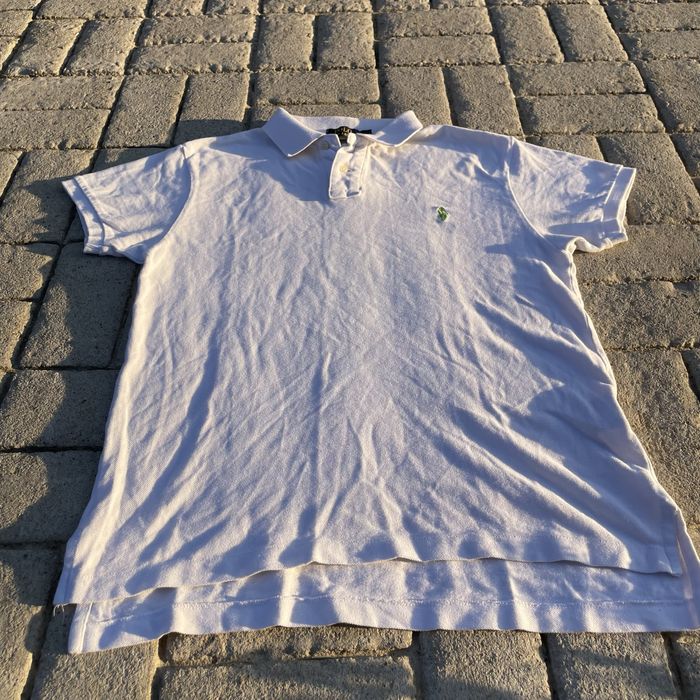 Ralph Lauren Polo Shirt – L Custom Fit – White, 100% Cotton