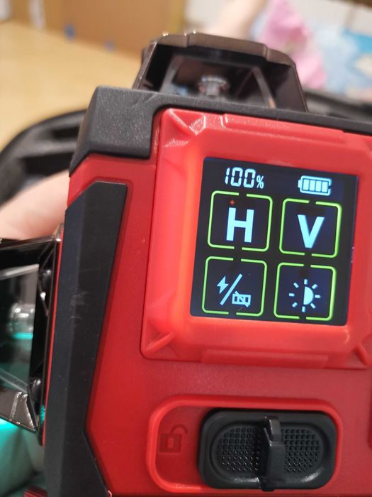 Nivela laser verde 360 de grade, 4 D, acumulator, 16 linii