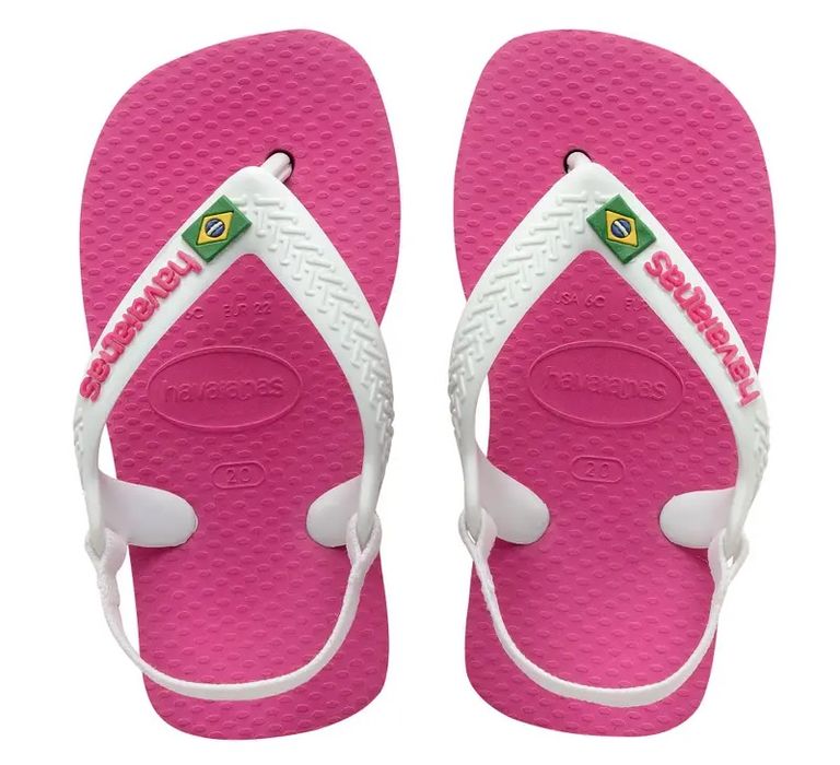 Бебешки сандали HAVAIANAS Baby Brasil Logo II Hollywood rose
