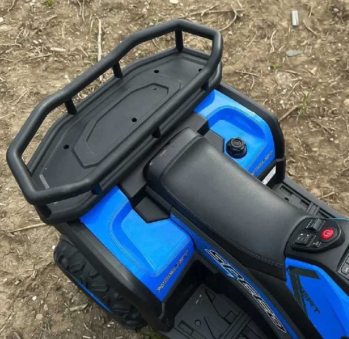 Акумулаторен бъги MINI 4X4 12V,MP3 , с меки гуми  с Кожена седалка