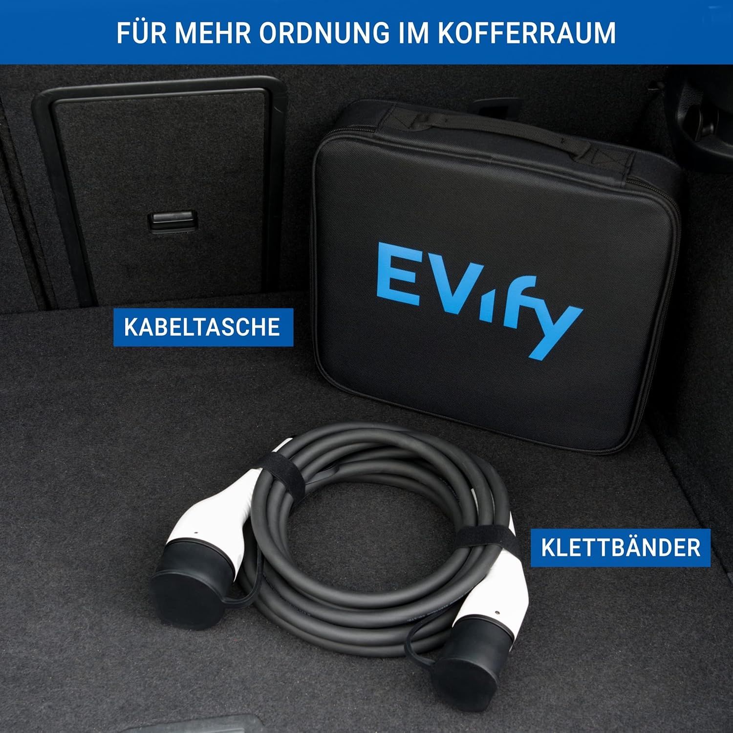EVify 7m 22kW 32A Type 2 Заряден Кабел за Електромобили и PHEV