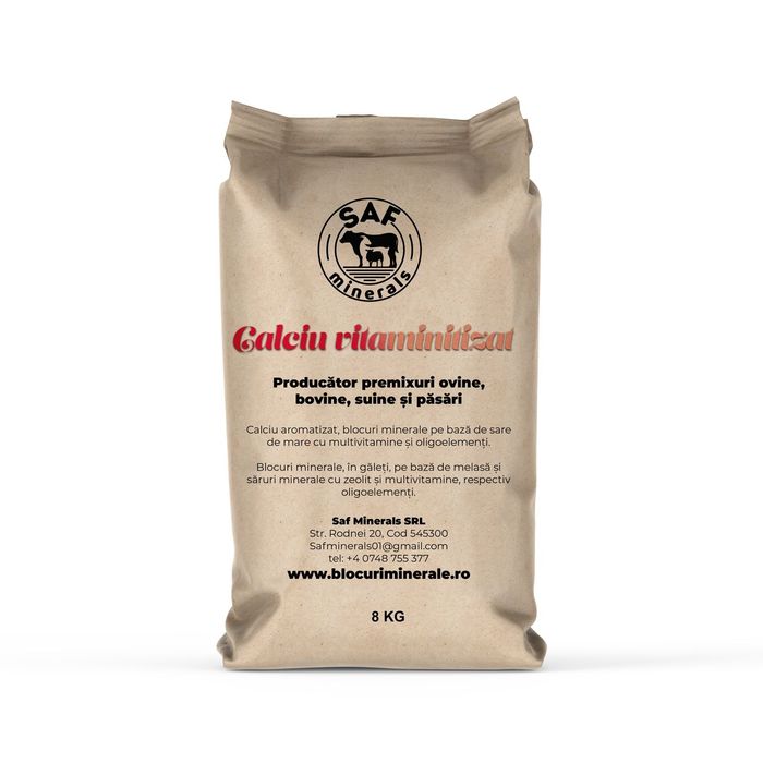 Calciu furajer aromatizat vitaminizat porci găini oi capre vaci viței