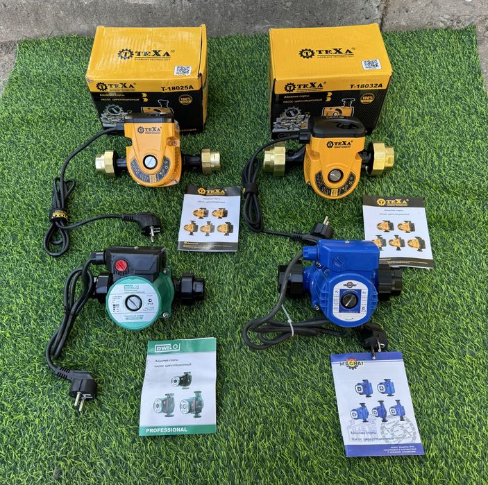 Циркуляционные насосы разные: 25 мм и 32 мм (130 мм и 180 мм)