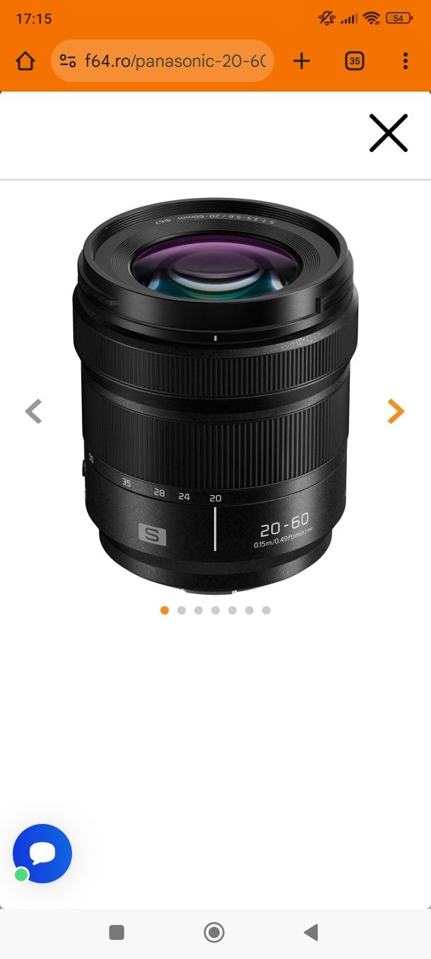 Panasonic Lumix 20-60 f3.5-5.6+ rucsac Tenba
Lumix S20-60 3.5-5.6.
Pre