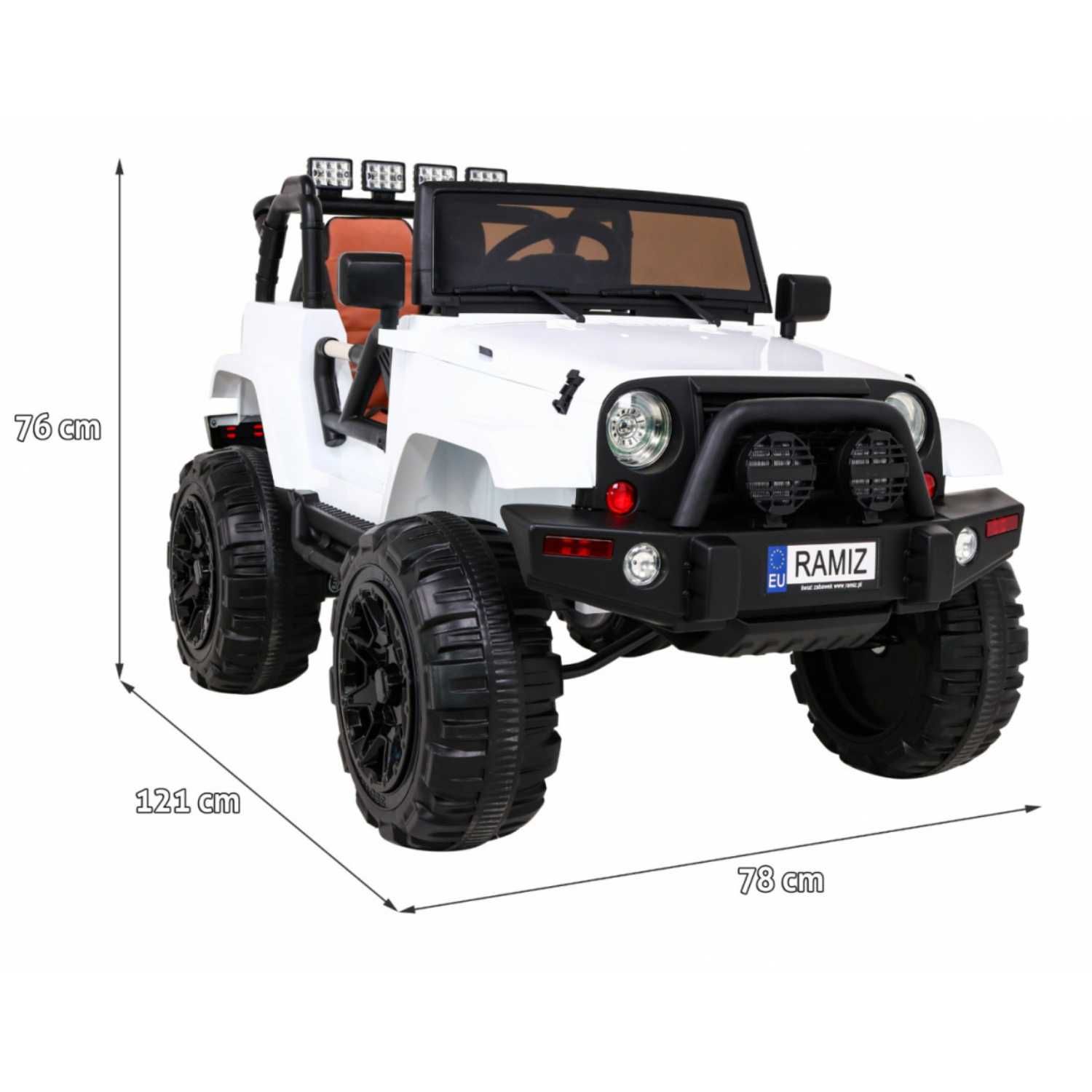 Лицензиран Акумулаторен Джип Jeep All Terrain, 90W, 12V7Ah, EVA гуми