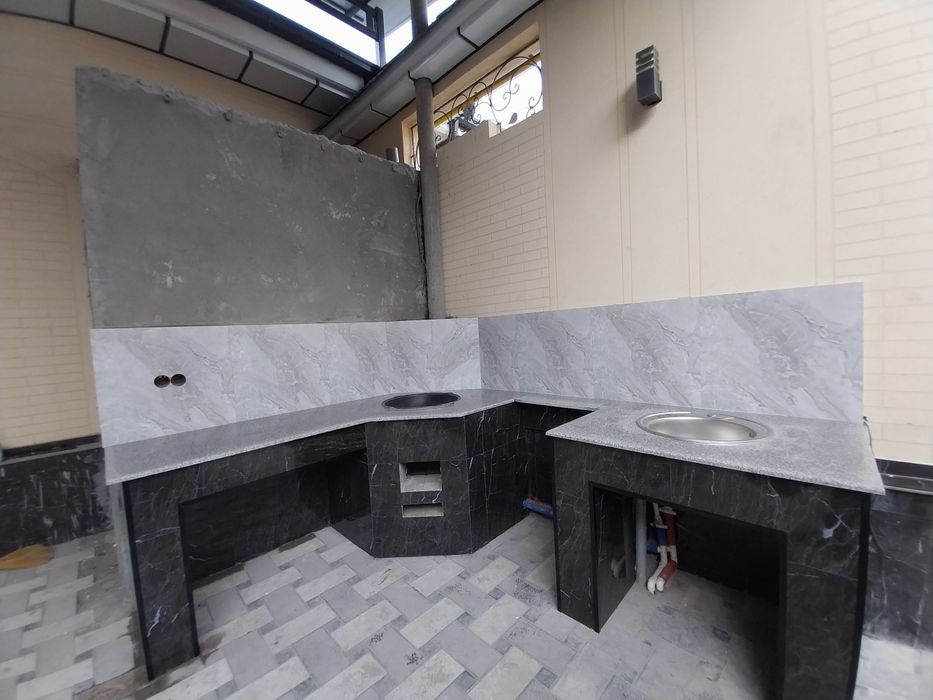 Летний кухня  yozgi  oshxona  arzon va xamyom Bob tez va sfatli