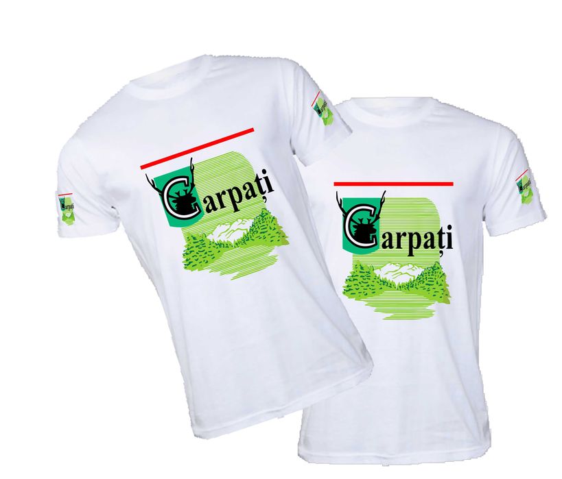 Tricou CARPATI, alb, L, transport gratuit