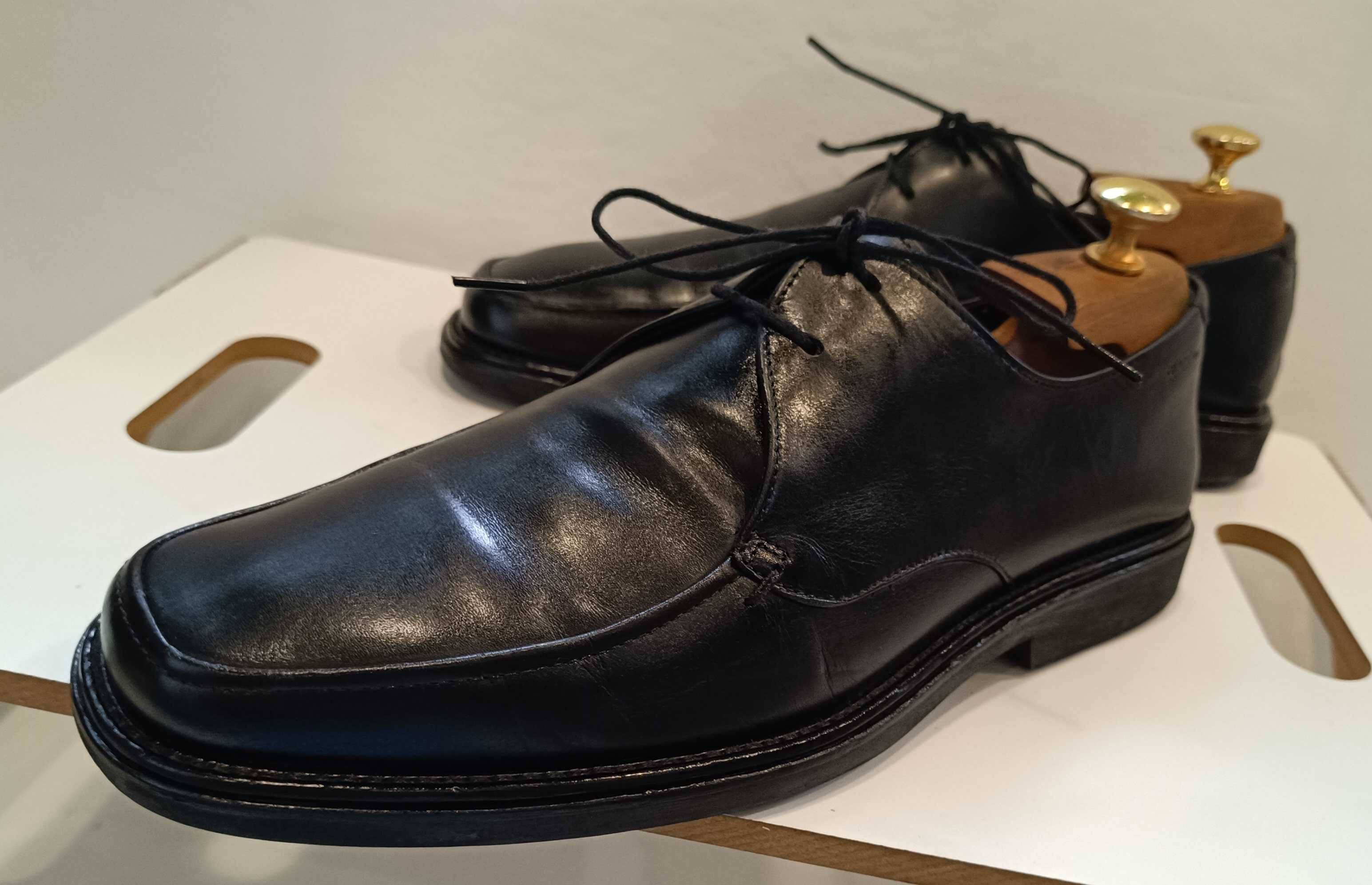 Pantofi derby split toe 41 41.5 de lux Hugo Boss piele naturala moale