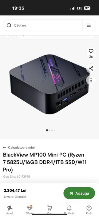 Vand mini pc nou nout