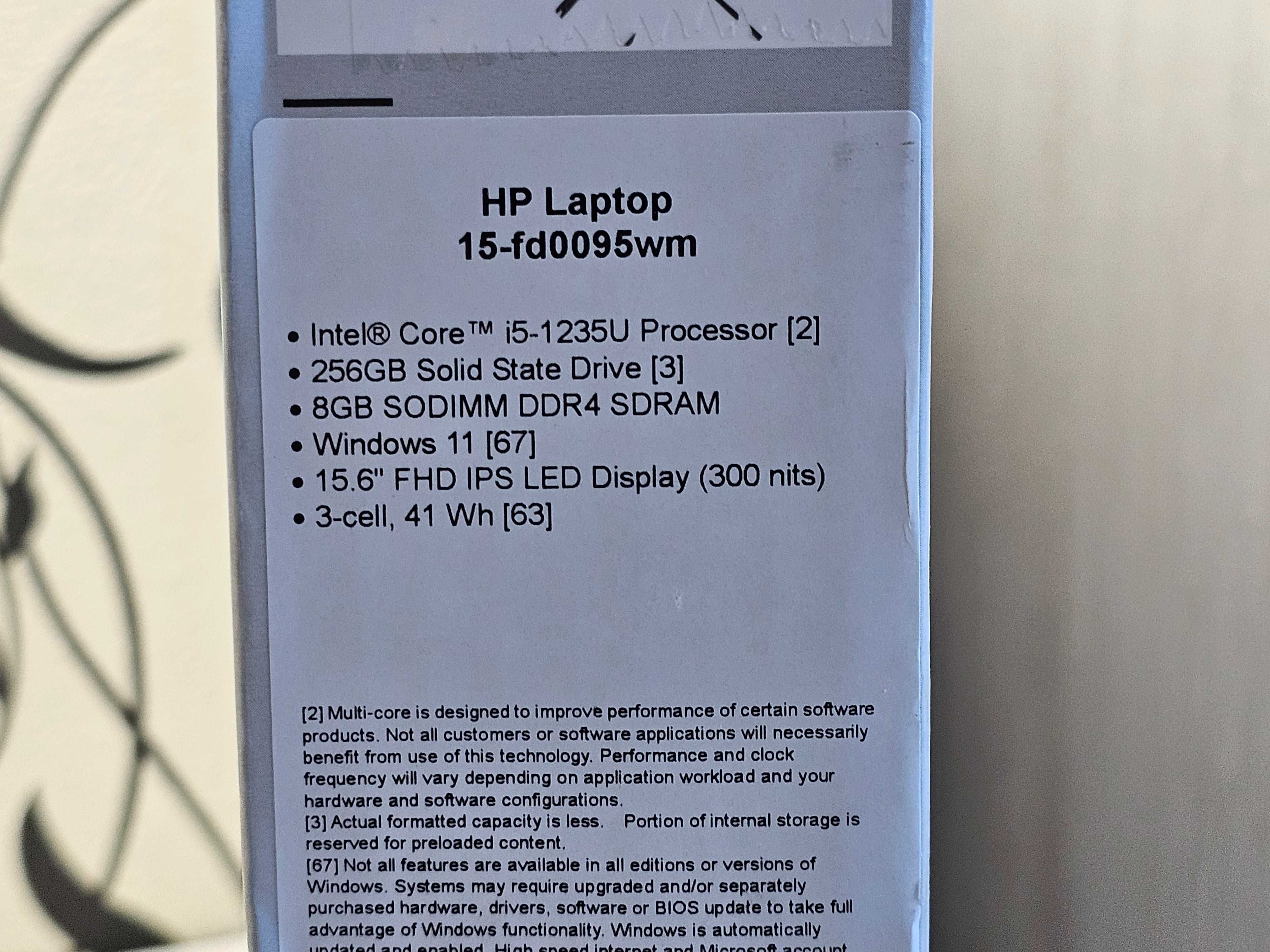 ПРОДАМ HP Laptop15 Мощный ноутбук Core™i5-1235U/8GB/256SSD/15.6"iPSFHD