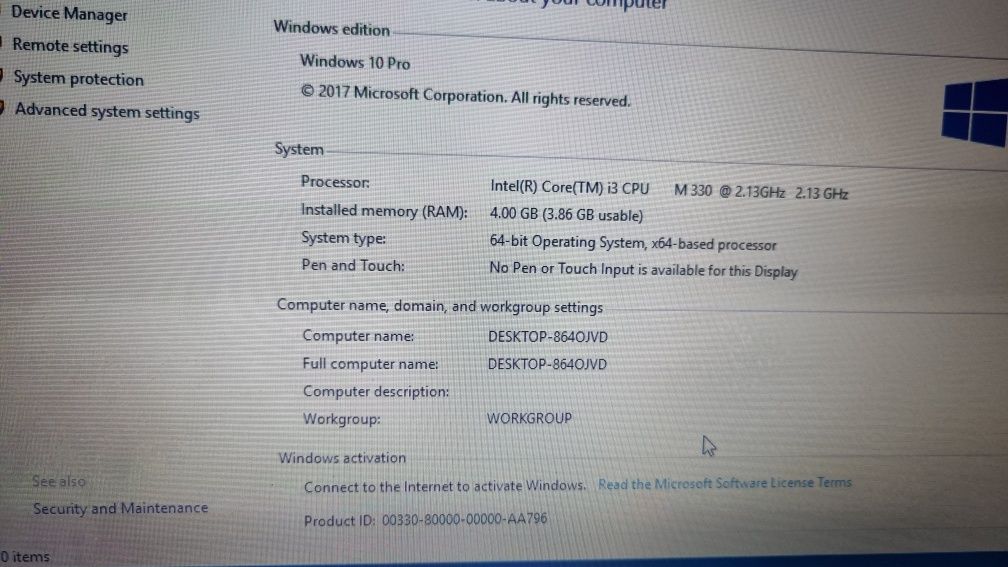 Laptop Toshiba Satellite L500 i3 2.2 ghz 4 gb ram HDD 160g ati hd 4650