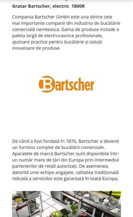 Grătar Electric Profesional Bartscher !