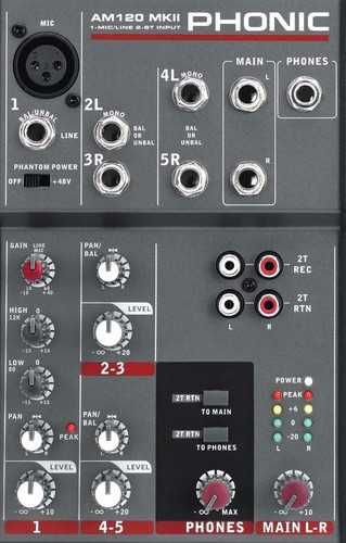 Mixer analog Phonic AM 120 MK2 ca nou nefolosit-doar vand-Negociabil