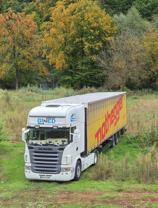 Scania R560+Semiremorca Berger 2014 Vand sau schimb cu miniescavator