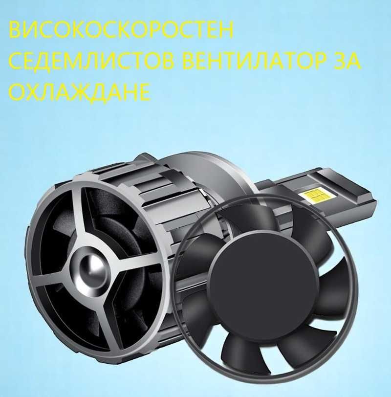 ТОП КАЧЕСТВО, Лед системи H7 LED/ Лед крушки H7  220W 25000LM 6000K