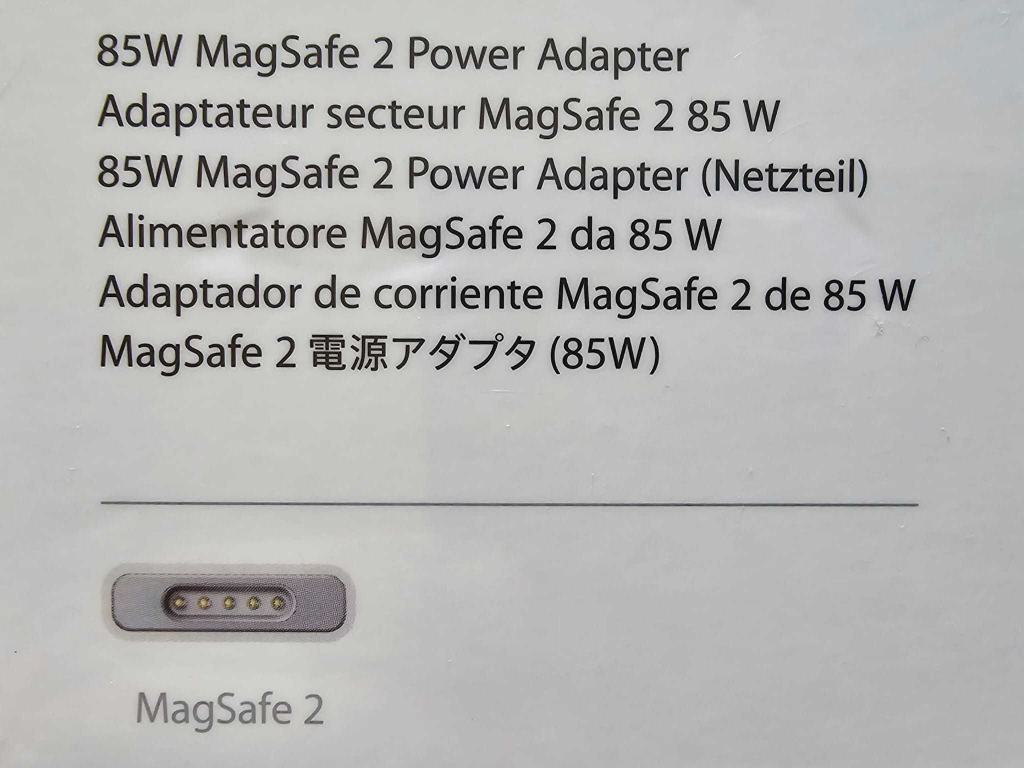 Incarcator Apple Power MagSafe 2, 85W, culoare alba, Sigilat.