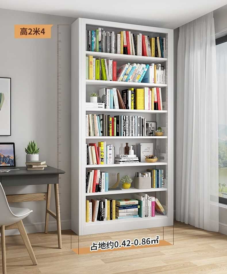 Прочный книжный шкаф из металла для хранения литературы
