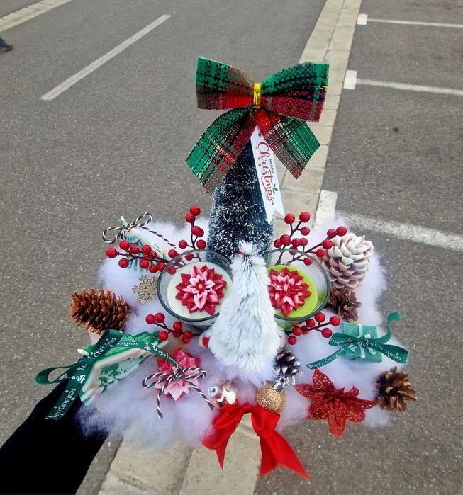 Ornamente de craciun lumanari naturale de soia