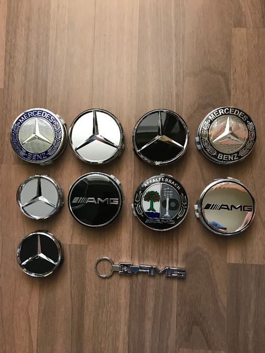 Emblema semn sigla logo grila fata portbagaj capace jante Mercedes AMG