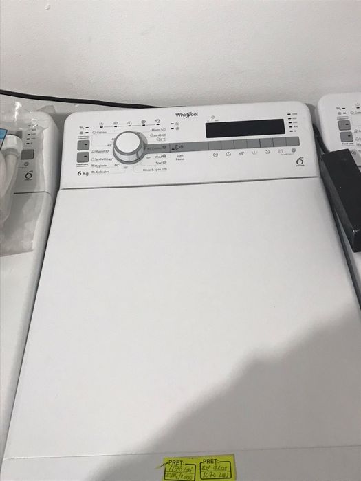 Whirlpool 6 kg verticală, model TDLR 60112, 2100 W