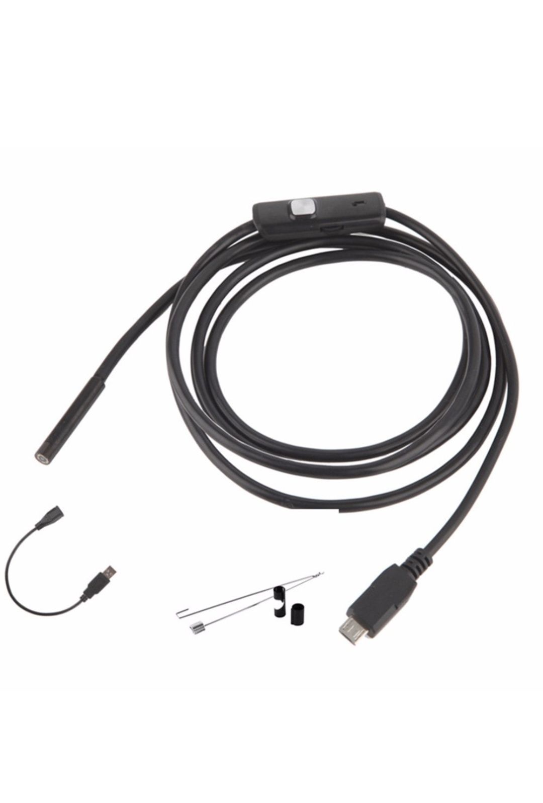 Camera endoscopica 5.5 mm, USB, 2 m, 6 LED-uri, Android Tip C Adaptor