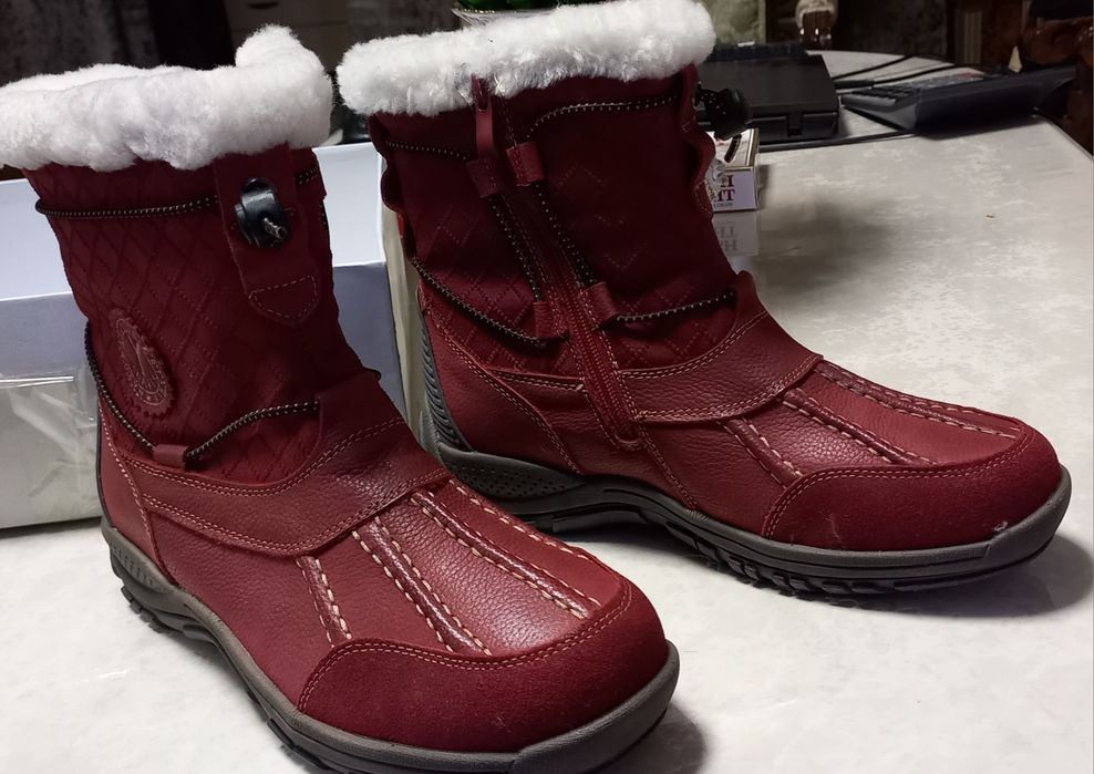 Сапоги зимние женские кожанные