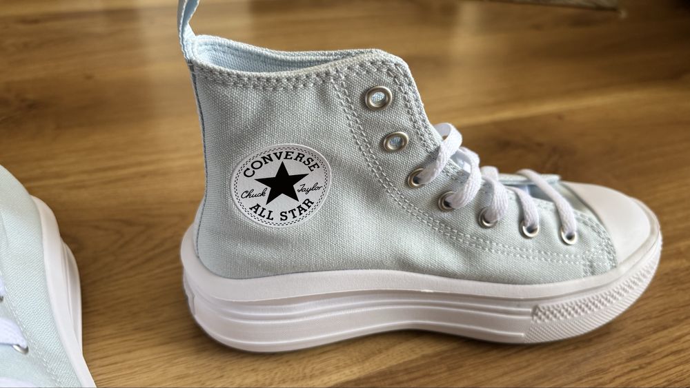 Кецове на платформа Converse 35 номер светло сини