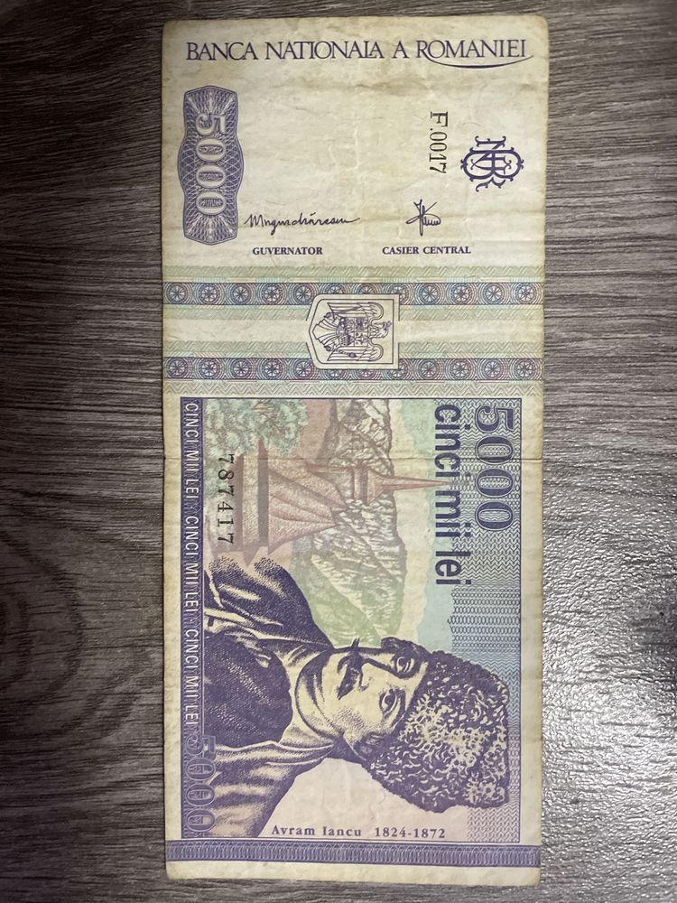 Vand Bancnota de 5000 lei cu Aveam Iancu din 1993