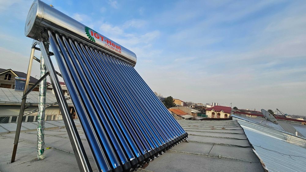 Отопление дома с помощью солнечный водонагреватель | Quyosh suv isitgi