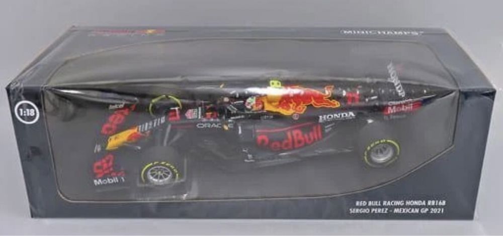 Macheta formula 1 f1 1/18 Casca F1 1/2 Red Bull Honda minichamps bell