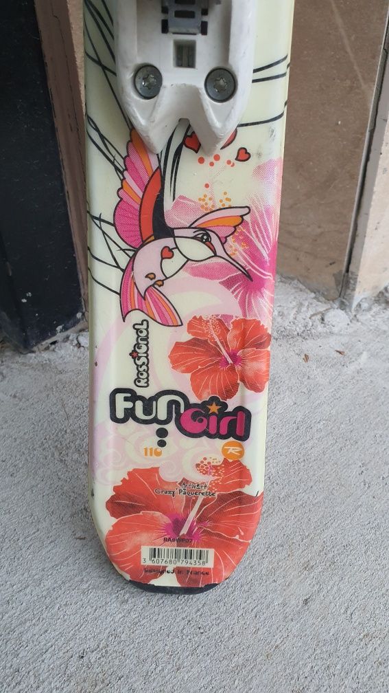 Rossignol fun girl ски 110 см и ски обувки 20.5 245мм