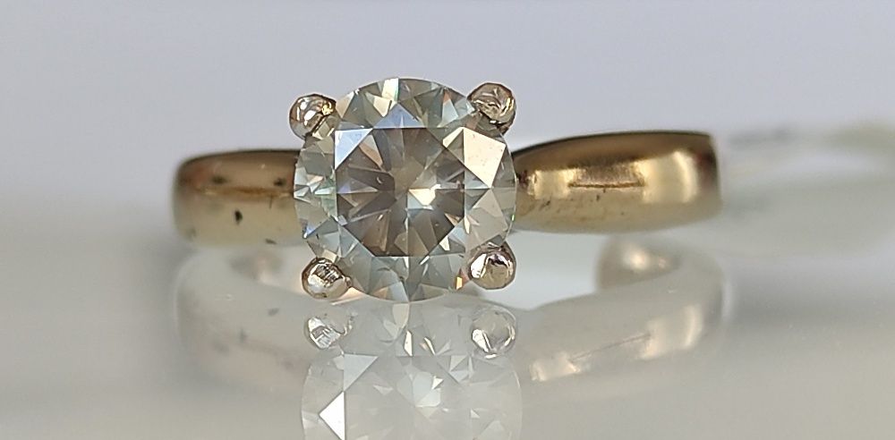 Inel logodna aur 18k si diamante 1.31ct