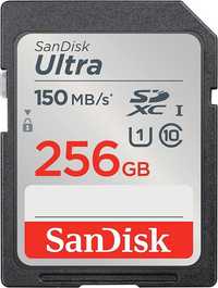 SanDisk Ultra SDXC 256GB UHS-I U1, R 150 МБ/с Карта памяти фотоаппарат
